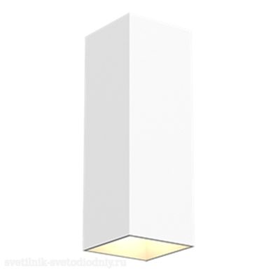 Светодиодный светильник'EUROLED' WL-Cube настенный10W 3000K 80x80x230 мм угол 60° IP54 RAL9010 белый
